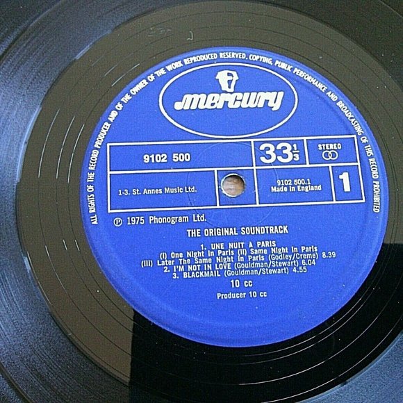 10cc Vintage Original Pressing Vinyl LP The Original Soundtrack Mercury Record - Picture 7 of 16